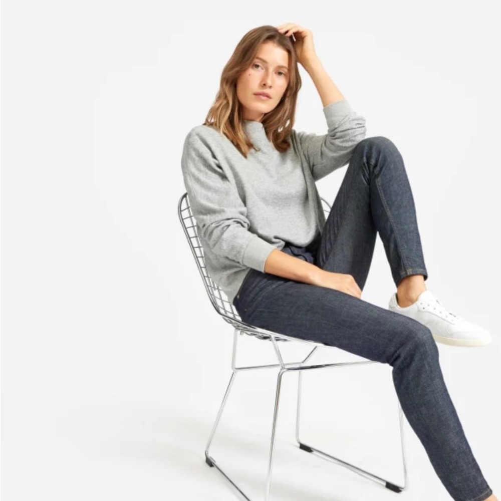 Everlane - High-Rise Skinny Jean in Dark Indigo, size 27 regular